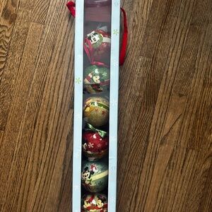 Rare World of Disney Share the Magic Mickey Gang Christmas Ornament Set